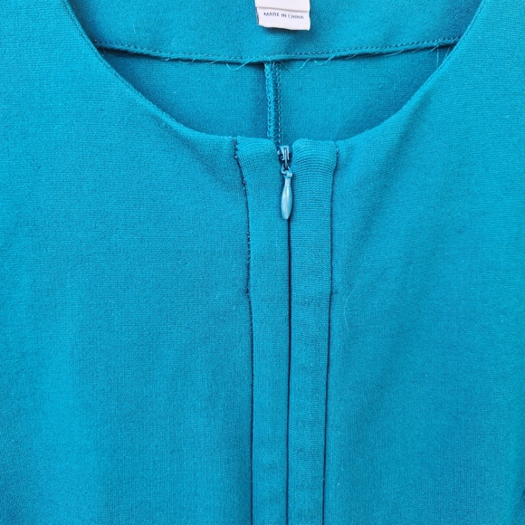 DVF Diane Von Furstenberg Teal Blue Saturn Stretch Jersey Dress Size 10 - Picture 5 of 11